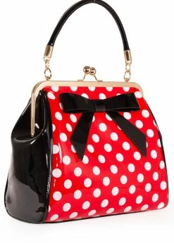 Banned American Polkadot 50's Bag Red