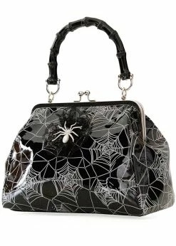 Banned Killian Spiderweb 50's Handbag Black -Pretty Retro Sales banned BG34205 killian bag blk 1 1024x1024