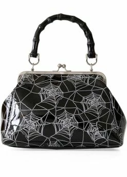 Banned Killian Spiderweb 50's Handbag Black -Pretty Retro Sales banned BG34205 killian bag blk 2 1024x1024