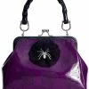 Banned Killian Spiderweb Handbag Purple