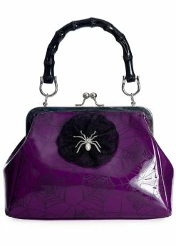 Banned Killian Spiderweb Handbag Purple