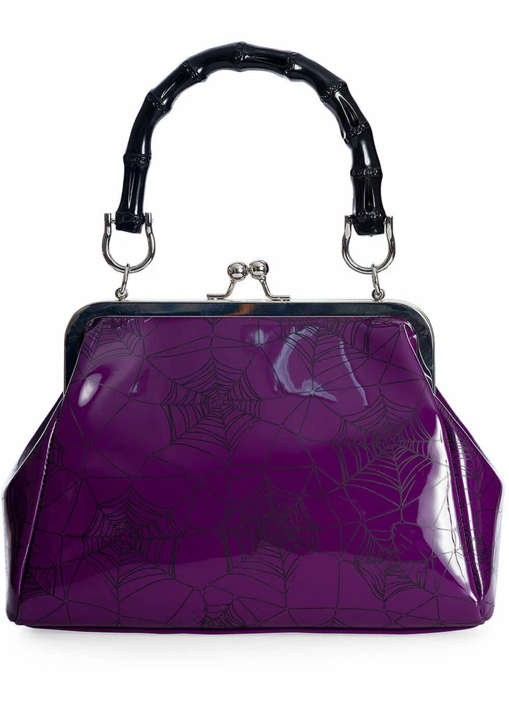 Banned Killian Spiderweb Handbag Purple 5 Banned Killian Spiderweb Handbag Purple - Image 3