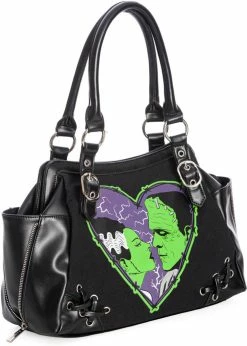 Banned Frankenstein And Bride Bag Black -Pretty Retro Sales banned BG34256 frankenstein bag blk 1 1024x1024