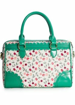Banned Country Cherry 50's Handbag Green -Pretty Retro Sales banned BG34262 country cherry bag green 2 1024x1024