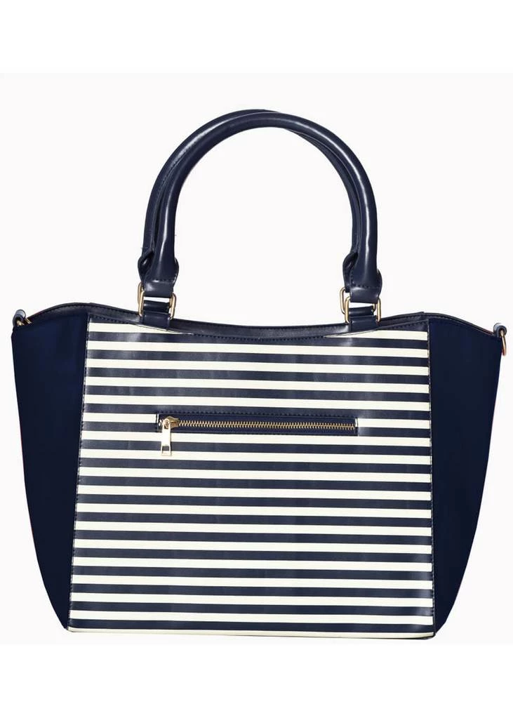 Banned Nautical Striped 50's Bag Navy Blue 4 Banned Nautical Striped 50's Bag Navy Blue - Image 2