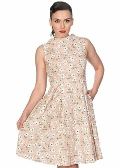 Banned Fresh Bloom 60's Swing Dress Pink