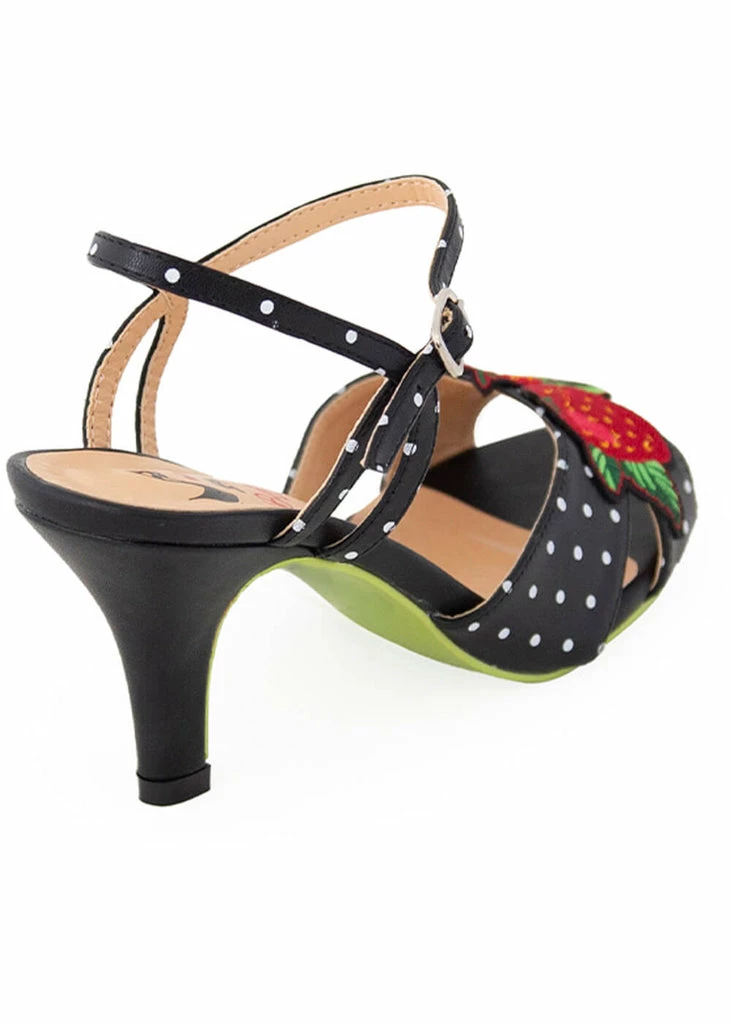 Banned Fragola Strawberry 50's Pumps Black 4 Banned Fragola Strawberry 50's Pumps Black - Image 2