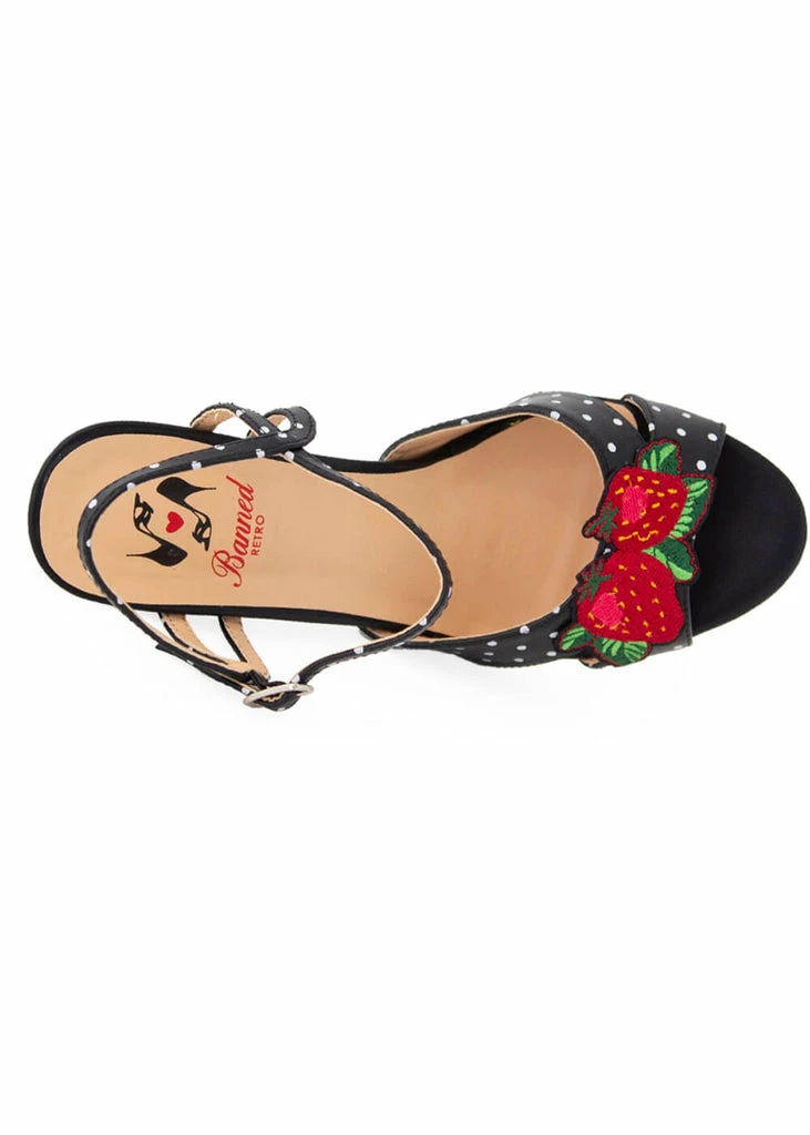 Banned Fragola Strawberry 50's Pumps Black 6 Banned Fragola Strawberry 50's Pumps Black - Image 4