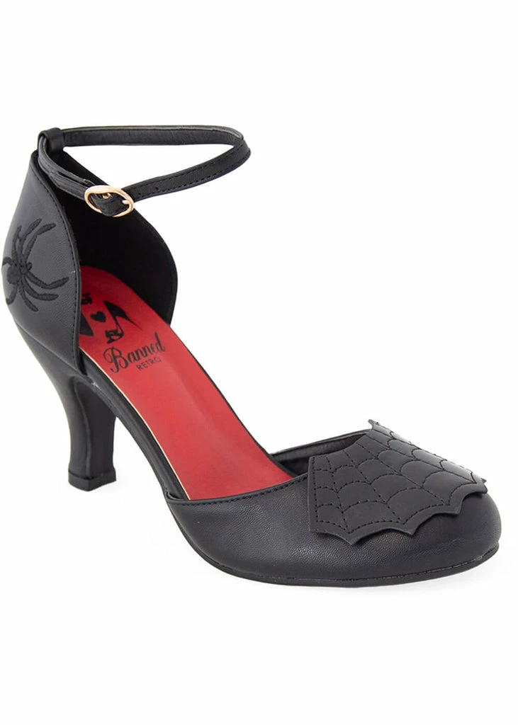 Banned Femme Fatale Spiderweb 50's Pumps Black 3 Banned Femme Fatale Spiderweb 50's Pumps Black