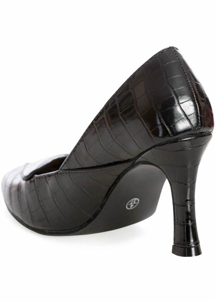 Banned Winter Romance Heart 60's Pumps Black 5 Banned Winter Romance Heart 60's Pumps Black - Image 3