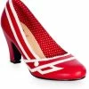 Banned Nautical Kelly Lee Sailor 50's Pumps Red