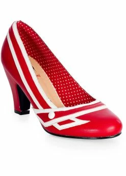 Banned Nautical Kelly Lee Sailor 50's Pumps Red