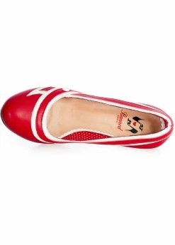 Banned Nautical Kelly Lee Sailor 50's Pumps Red -Pretty Retro Sales banned SE71150 nautical kelly lee red 2 1024x1024