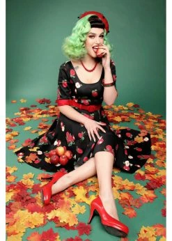Collectif June Apple 50's Swing Dress Multi