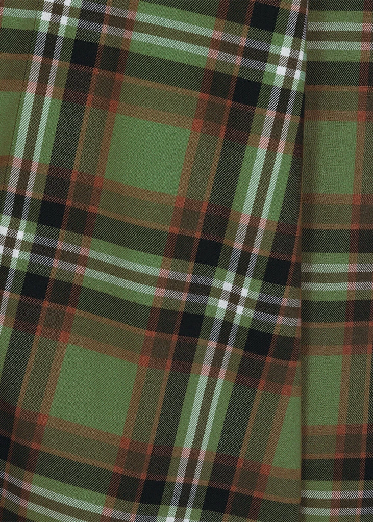 Collectif Dolores Dales Check 50's Swing Dress Green 7 Collectif Dolores Dales Check 50's Swing Dress Green - Image 5