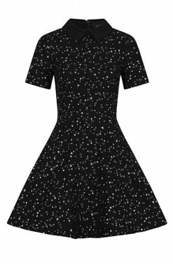 Collectif Katy Night Sky 60's Skater Dress Black