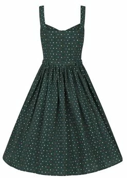 Collectif Jemima Polkadot 50's Swing Dress Green -Pretty Retro Sales collectif SS200819B jemima polkadot dress grn 0 1024x1024
