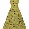 Collectif Loise Pantherology 70's Swing Dress Green -Pretty Retro Sales collectif SS200860A loise pantherology dress grn 4 f42f555a 6cff 479c 9e91 5521e53ba354 1024x1024