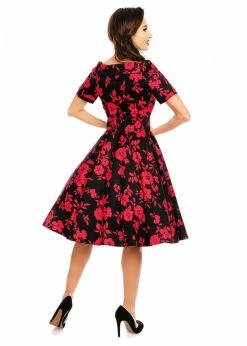 Dolly & Dotty Darlene Red Roses 50's Swing Dress Black -Pretty Retro Sales dolly dotty V333BLAREFLO darlene red roses dress black 9 c96254fa e698 471c b772 e8c51883f337 1024x1024