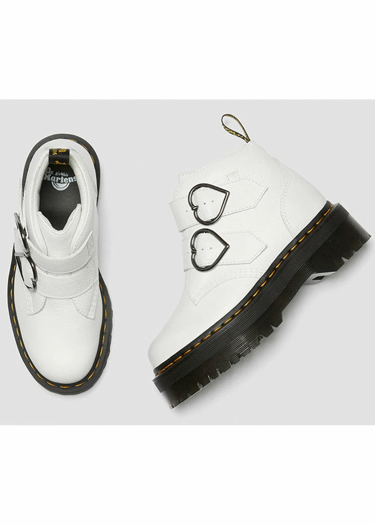 Dr. Martens Devon Heart Aunt Sally Soft Leather Boots White 5 Dr. Martens Devon Heart Aunt Sally Soft Leather Boots White - Image 3