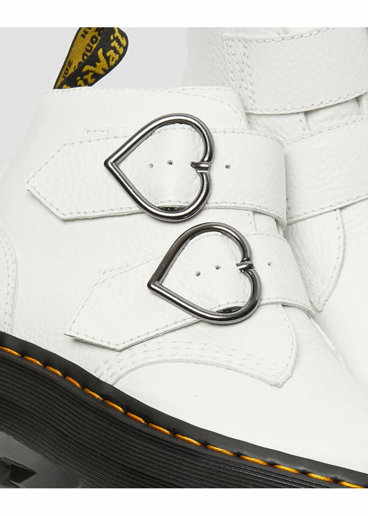 Dr. Martens Devon Heart Aunt Sally Soft Leather Boots White 4 Dr. Martens Devon Heart Aunt Sally Soft Leather Boots White - Image 2
