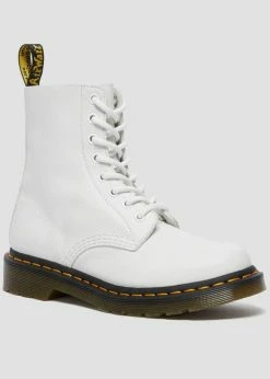 Dr. Martens 1460 Pascal Virginia Soft Leather Boots White