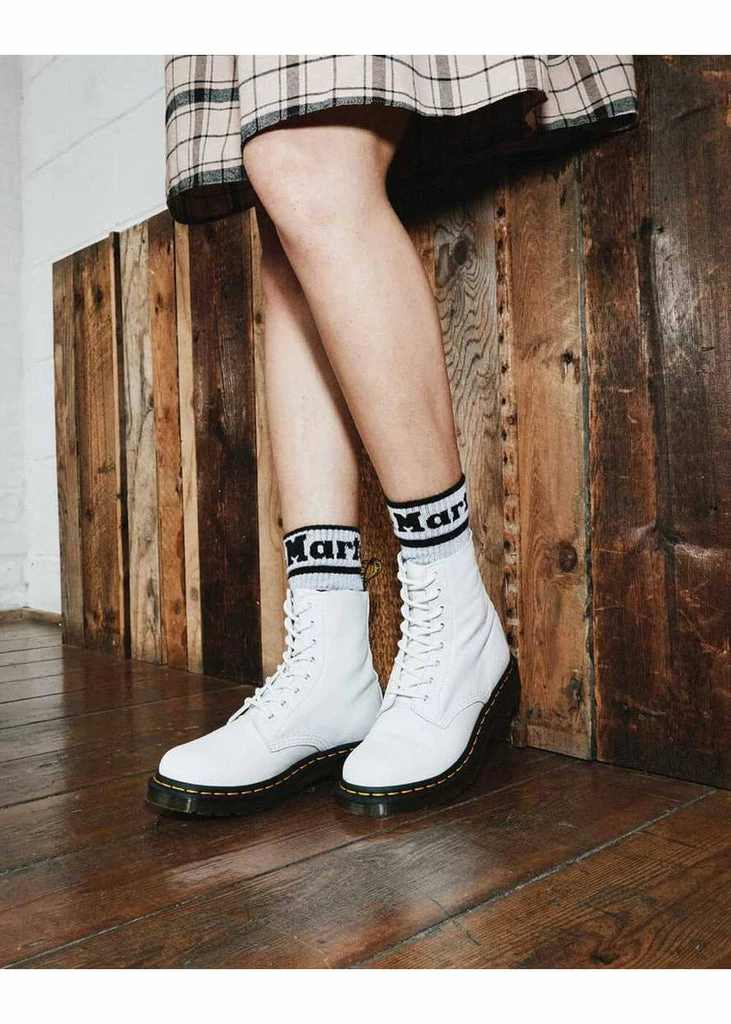 Dr. Martens 1460 Pascal Virginia Soft Leather Boots White 4 Dr. Martens 1460 Pascal Virginia Soft Leather Boots White - Image 2