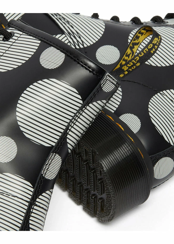 Dr. Martens 1460 Polka Dot Leather Boots Black White 8 Dr. Martens 1460 Polka Dot Leather Boots Black White - Image 6