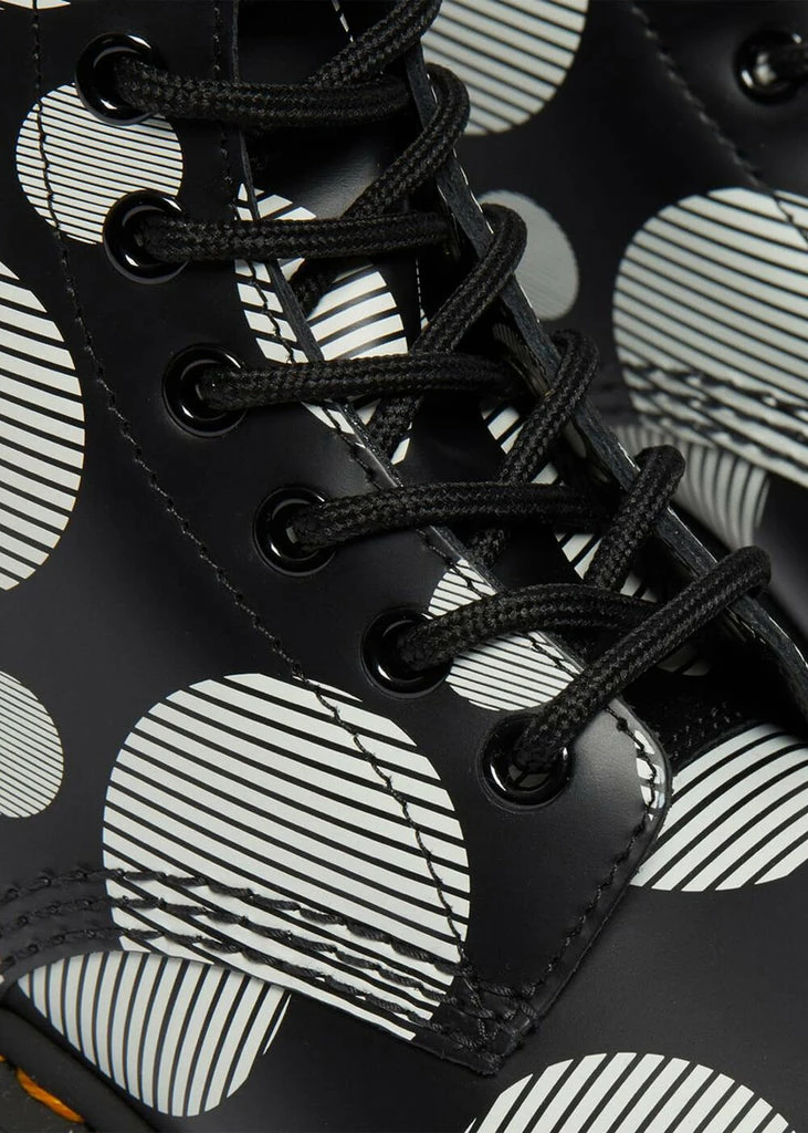 Dr. Martens 1460 Polka Dot Leather Boots Black White 6 Dr. Martens 1460 Polka Dot Leather Boots Black White - Image 4