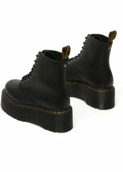 Dr. Martens 1460 Pascal Max Pisa Soft Leather Platform Boots Black -Pretty Retro Sales dr martens 26925001 1460 pascal pisa blk 3 1024x1024