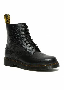 Dr. Martens 1460 Flame Smooth Leather Boots Black