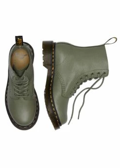 Dr. Martens 1460 Pascal Virginia Soft Leather Boots Khaki Green 10 Dr. Martens 1460 Pascal Virginia Soft Leather Boots Khaki Green -Pretty Retro Sales dr martens 27641384 1460 1460 pascal virginia khaki grn 2 1024x1024
