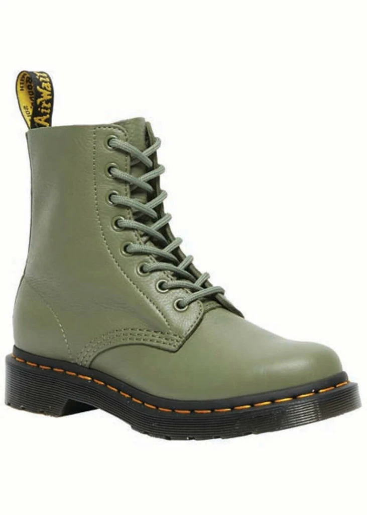 Dr. Martens 1460 Pascal Virginia Soft Leather Boots Khaki Green 3 Dr. Martens 1460 Pascal Virginia Soft Leather Boots Khaki Green