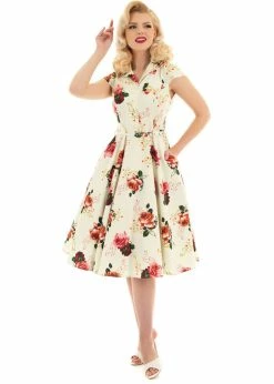 Hearts & Roses Delilah Floral 50's Swing Dress Cream -Pretty Retro Sales hearts roses 174 delilah dress cream 7 2131467c 7278 437b abf5 2f9cd7dd0de6 1024x1024