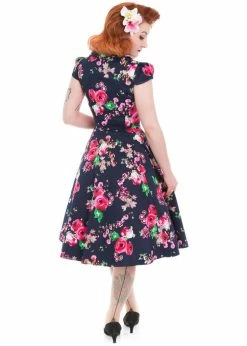 Hearts & Roses Midnight Garden 50's Swing Dress Navy -Pretty Retro Sales hearts roses 3469 midnight garden dress navy 4 b3287f43 21aa 4df2 80d4 f6483becfe33 1024x1024