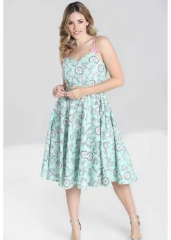 Hell Bunny Birdcage 50's Swing Dress Mint -Pretty Retro Sales hell bunny HLB40167 birdcage swing dress mnt 3 1024x1024