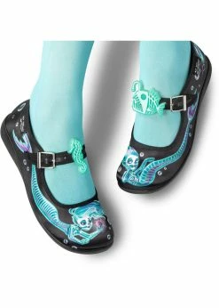 Hot Chocolate Design Phantom Mermaids Mary Jane Flats Black