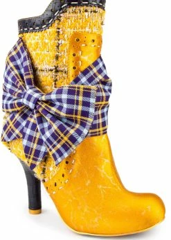 Irregular Choice Party Rosie Lea Boots Mustard