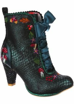 Irregular Choice Woodland Wander 40's Boots Green