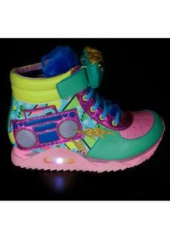Irregular Choice Boombox Bestie 80's High Top Sneakers Pink Green 9 Irregular Choice Boombox Bestie 80's High Top Sneakers Pink Green -Pretty Retro Sales irregular choice 3777 26A boombox bestie pink grn 7 1024x1024