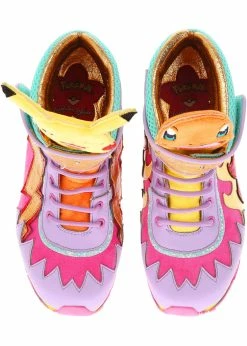 Irregular Choice Pokémon Flames And Bolts High Tops Sneakers Pink -Pretty Retro Sales irregular choice 3777 29A pokemon flames bolts pink 9 1024x1024