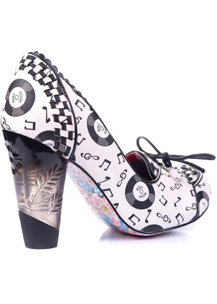 Irregular Choice Rocko Rock 'n Roll 50's Pumps White 4 Irregular Choice Rocko Rock 'n Roll 50's Pumps White - Image 2