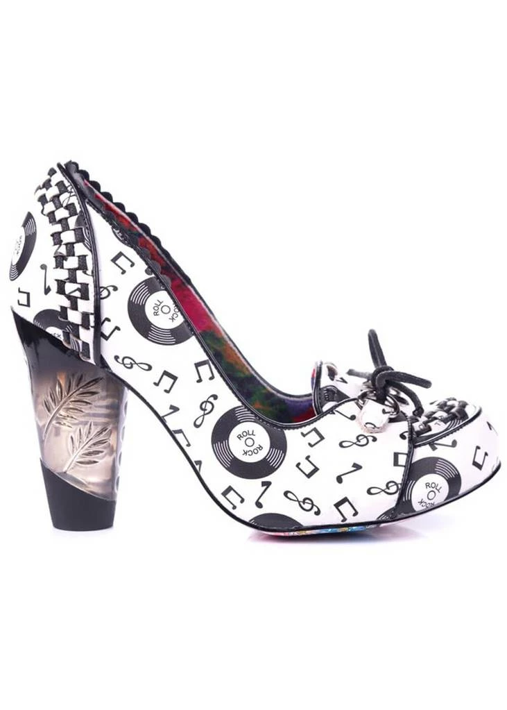 Irregular Choice Rocko Rock 'n Roll 50's Pumps White 6 Irregular Choice Rocko Rock 'n Roll 50's Pumps White - Image 4