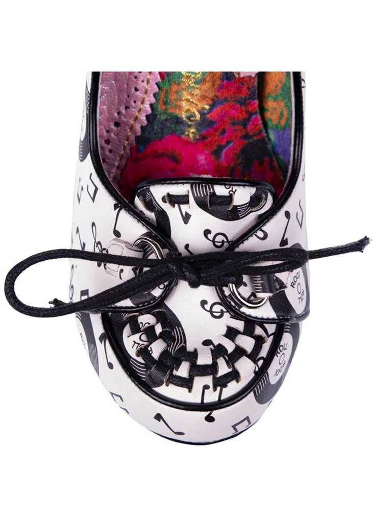 Irregular Choice Rocko Rock 'n Roll 50's Pumps White 5 Irregular Choice Rocko Rock 'n Roll 50's Pumps White - Image 3
