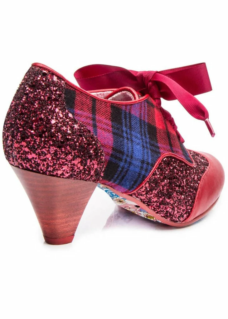 Irregular Choice End Of Story Glitter 40's Pumps Red - Image 2