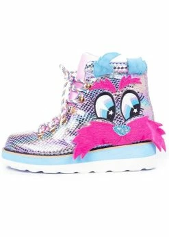 Irregular Choice Kitty Walk 80's Sneakers Purple