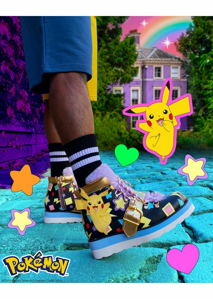 Irregular Choice Pokémon Pikachu Party Sneakers Black 4 Irregular Choice Pokémon Pikachu Party Sneakers Black - Image 2