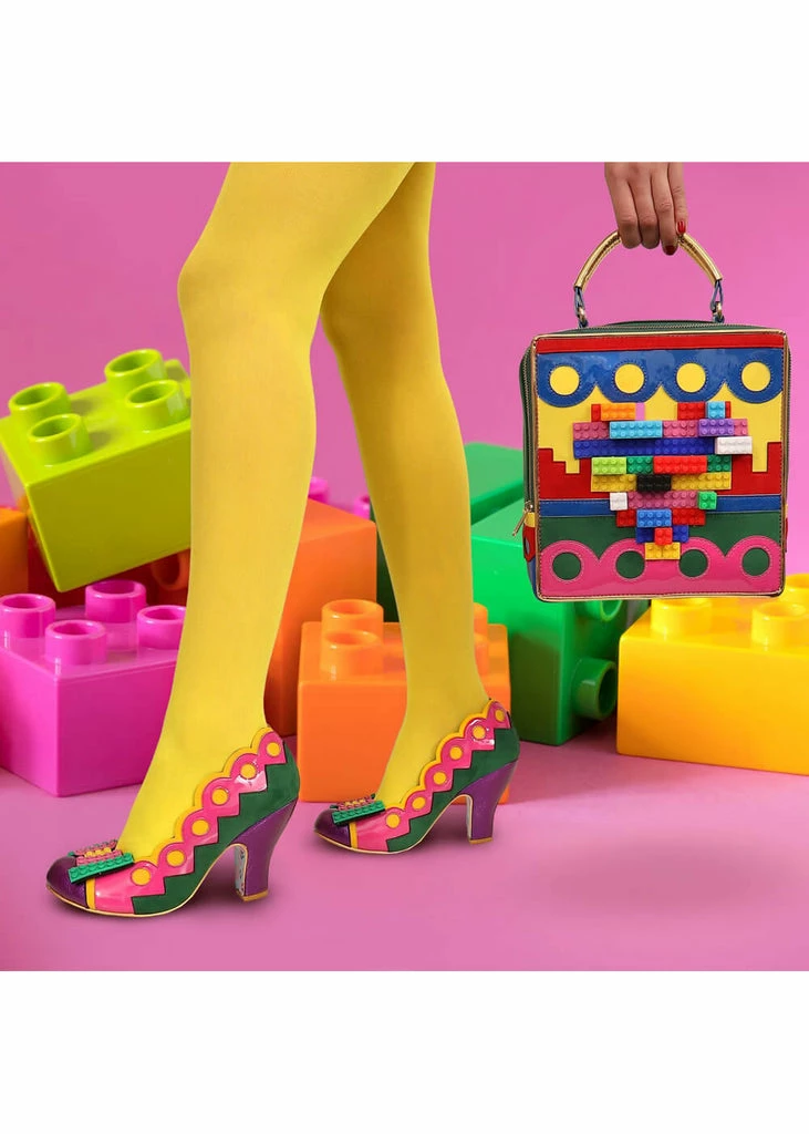 Irregular Choice Play Date 80's Pumps Pink Green 4 Irregular Choice Play Date 80's Pumps Pink Green - Image 2