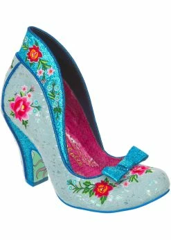 Irregular Choice Fancy Folk Pumps In Blue