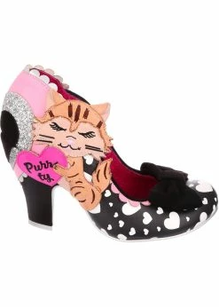 Irregular Choice Smitten Kittens Cat 50's Pumps Black -Pretty Retro Sales irregular choice 4135 54C smitten kitten blk 1 1024x1024
